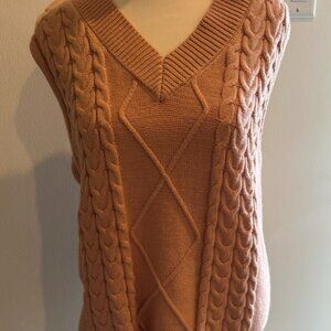 Pink Sleeveless Pullover Vest